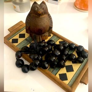 Adorable Fertility Meditation Bundle-Little Pregnant Bear, Wooden Beads & Tray